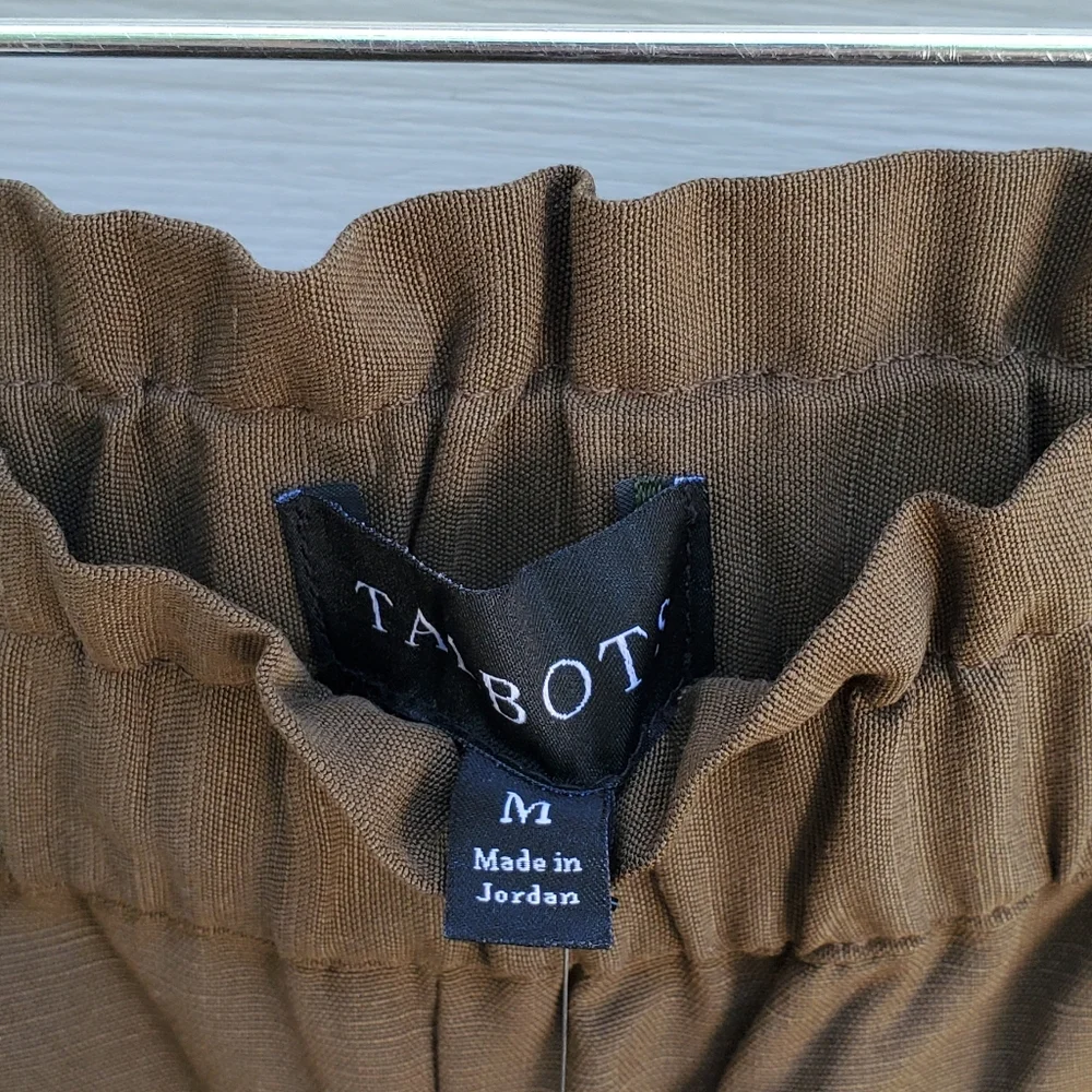 NEW! Talbots Slub Tencel Wide Leg Crop Pants - Picture 5 of 7